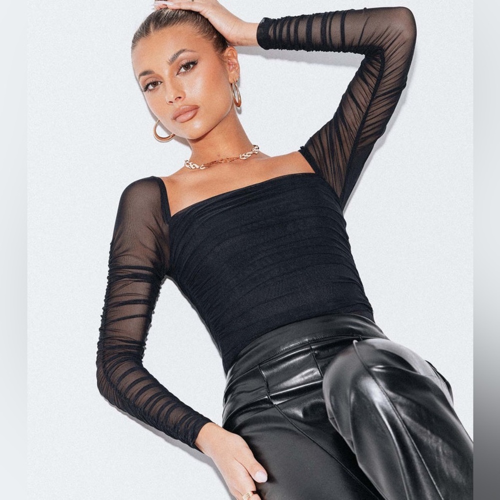 Princess Polly Delany Bodysuit Black